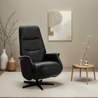 Delta Manueller Relaxsessel - Echtleder Schwarz - FURNHOUSE