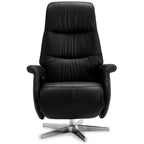 Delta Manueller Relaxsessel - Echtleder/PVC Schwarz - FURNHOUSE