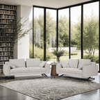 Detroit 2-Sitzer Sofa - Stoffbezug Creme Weiß - FURNHOUSE