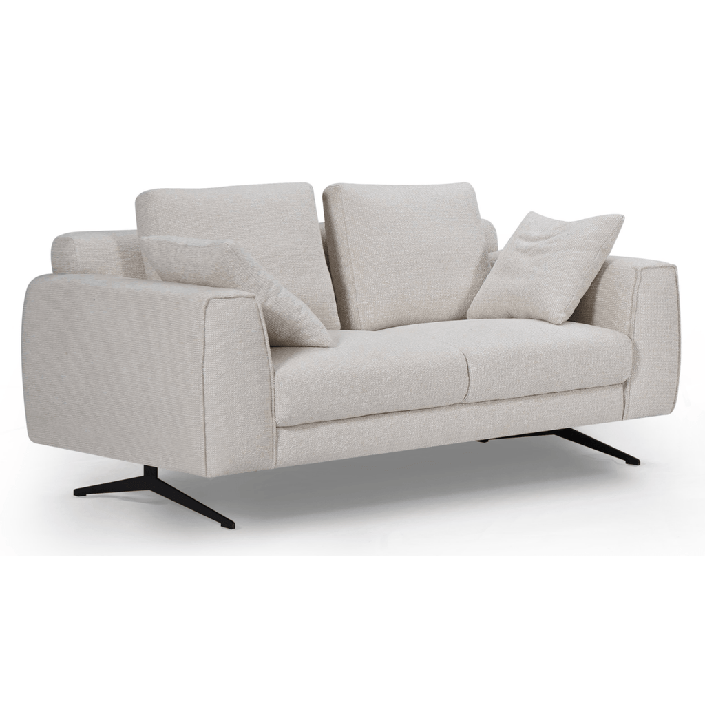 Detroit 2-Sitzer Sofa - Stoffbezug Creme Weiß - FURNHOUSE