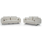 Detroit 2-Sitzer Sofa - Stoffbezug Creme Weiß - FURNHOUSE