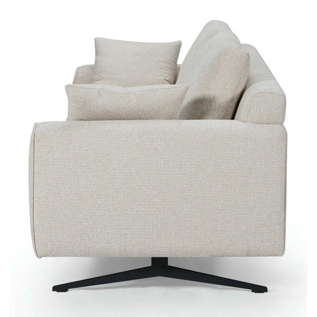 Detroit 2-Sitzer Sofa - Stoffbezug Creme Weiß - FURNHOUSE