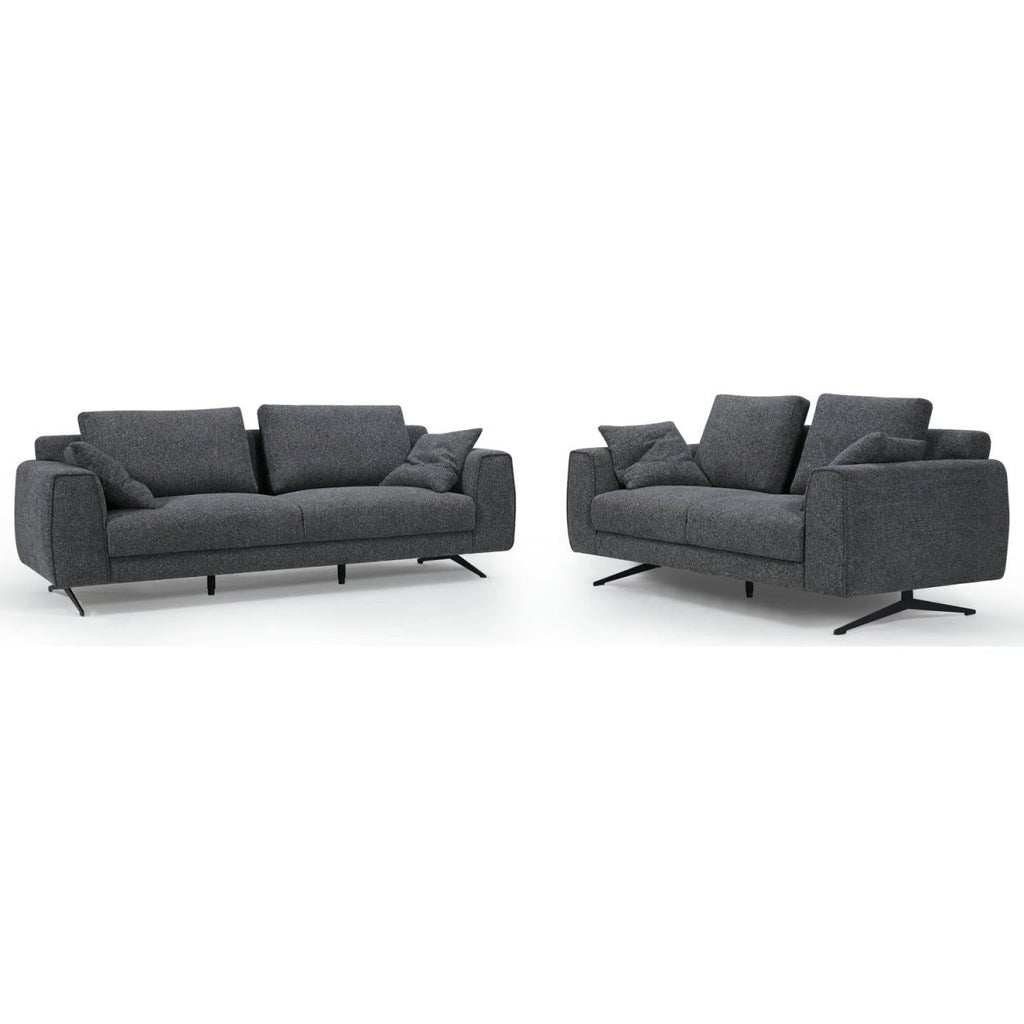 Detroit 2-Sitzer Sofa - Stoffbezug Grau - FURNHOUSE