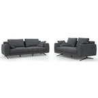 Detroit 2-Sitzer Sofa - Stoffbezug Grau - FURNHOUSE