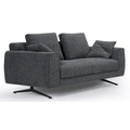 2-Sitzer Sofa - Stoffbezug Grau - FURNHOUSE