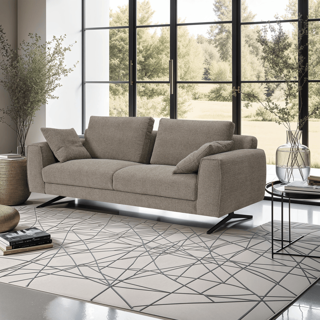 Detroit 3-Sitzer Sofa - Stoffbezug Braun - FURNHOUSE