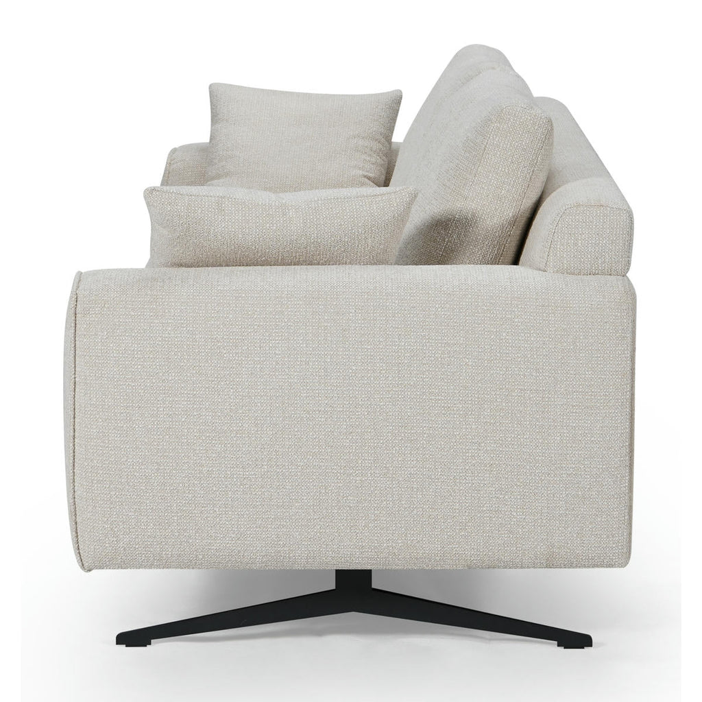 Detroit 3-Sitzer Sofa - Stoffbezug Creme Weiß - FURNHOUSE