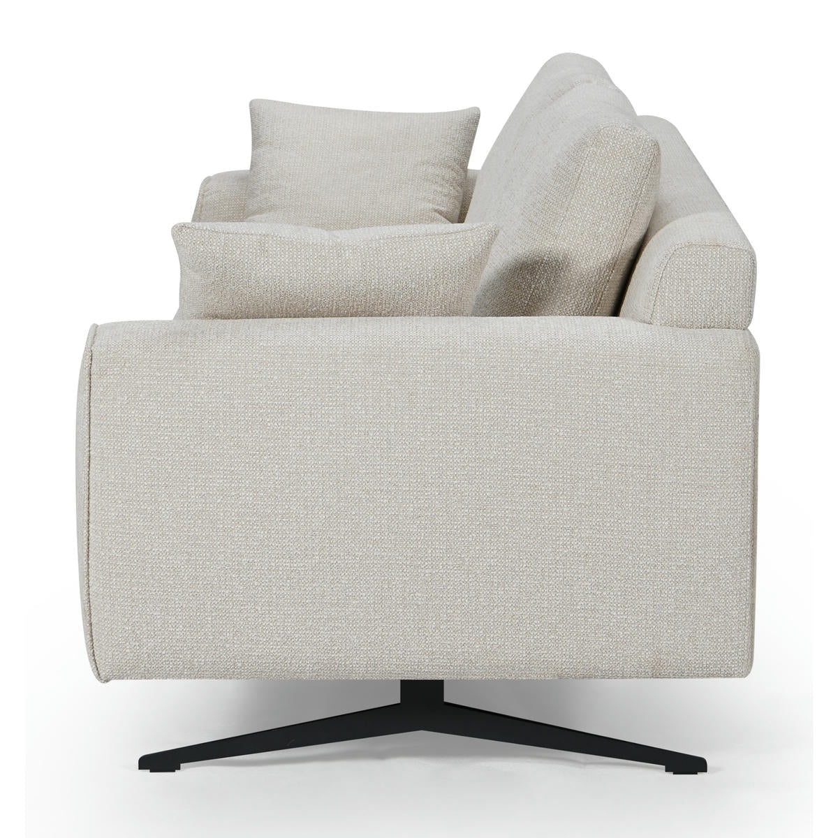 Detroit 3-Sitzer Sofa - Stoffbezug Creme Weiß - FURNHOUSE