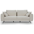 Detroit 3-Sitzer Sofa - Stoffbezug Creme Weiß - FURNHOUSE