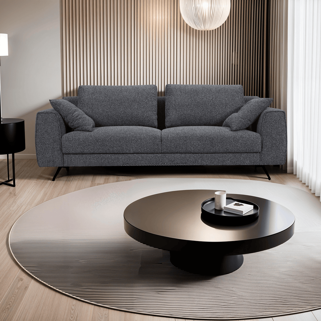 Detroit 3-Sitzer Sofa - Stoffbezug Grau - FURNHOUSE