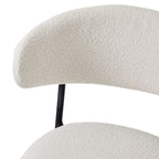 Diana Barhocker 2er Set - Bouclé-Stoff Weiß - FURNHOUSE