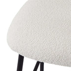 Diana Barhocker 2er Set - Bouclé-Stoff Weiß - FURNHOUSE