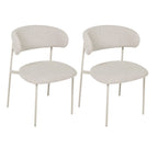 Diana Esszimmerstühle 2er Set - Bouclé-Stoff Beige - FURNHOUSE