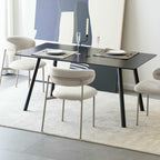 Diana Esszimmerstühle 2er Set - Bouclé-Stoff Beige - FURNHOUSE