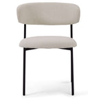 Diana Esszimmerstühle 2er Set - Bouclé-Stoff Weiß - FURNHOUSE