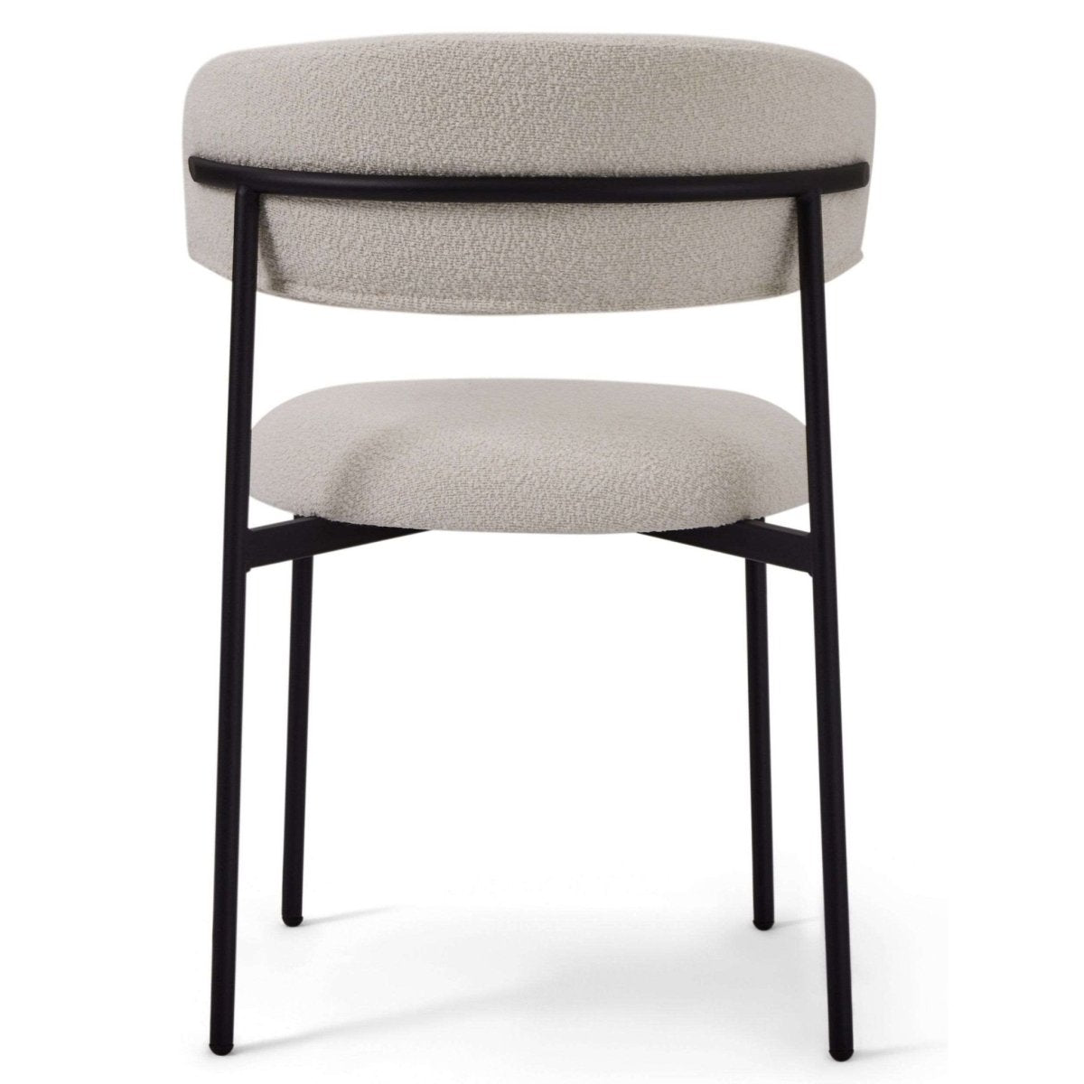 Diana Esszimmerstühle 2er Set - Bouclé-Stoff Weiß - FURNHOUSE