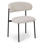 Diana Esszimmerstühle 2er Set - Bouclé-Stoff Weiß - FURNHOUSE