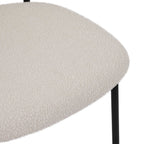 Diana Esszimmerstühle 2er Set - Bouclé-Stoff Weiß - FURNHOUSE