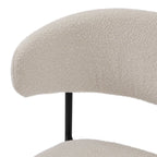 Diana Esszimmerstühle 2er Set - Bouclé-Stoff Weiß - FURNHOUSE