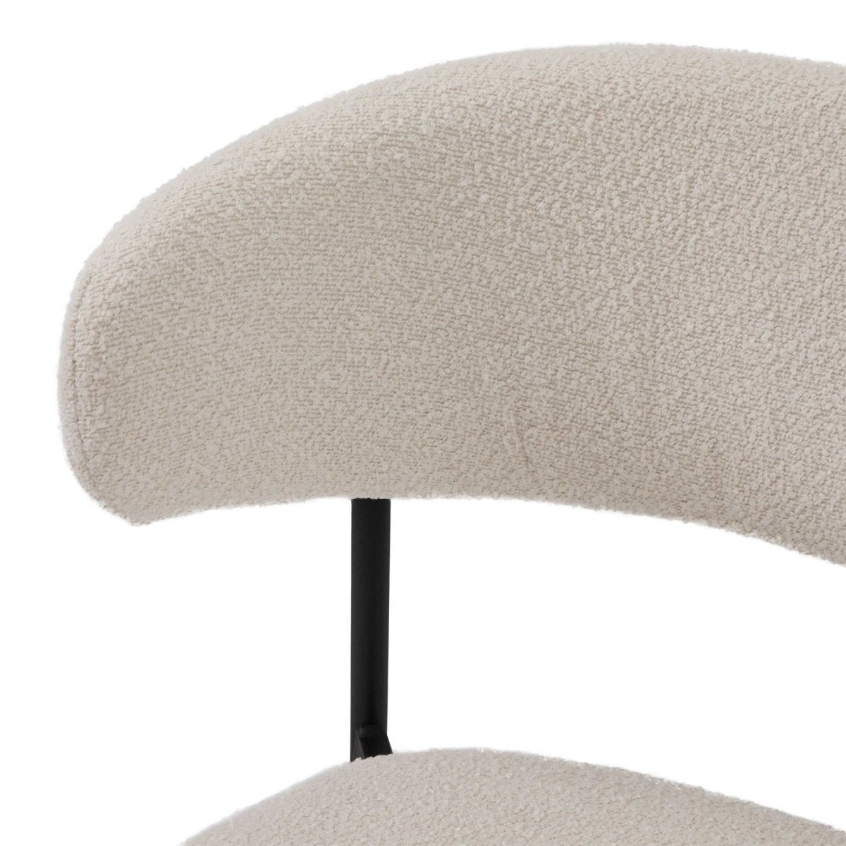 Diana Esszimmerstühle 2er Set - Bouclé-Stoff Weiß - FURNHOUSE