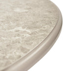 Easy Couchtisch Rund ø60 cm - Marmoroptik & Lamellenoptik Grau - FURNHOUSE