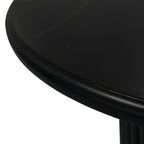 Couchtisch Rund ø60 cm - Marmoroptik & Lamellenoptik Schwarz - FURNHOUSE