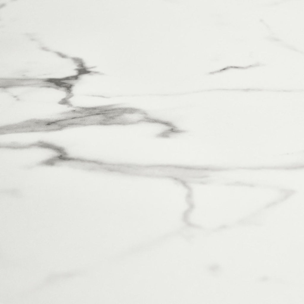 Couchtisch Rund ø60 cm - Marmoroptik & Lamellenoptik Weiß - FURNHOUSE