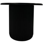 Easy Couchtisch Rund ø80 cm - Marmoroptik & Lamellenoptik Schwarz - FURNHOUSE