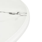 Easy Couchtisch Rund ø80 cm - Marmoroptik & Lamellenoptik Weiß - FURNHOUSE