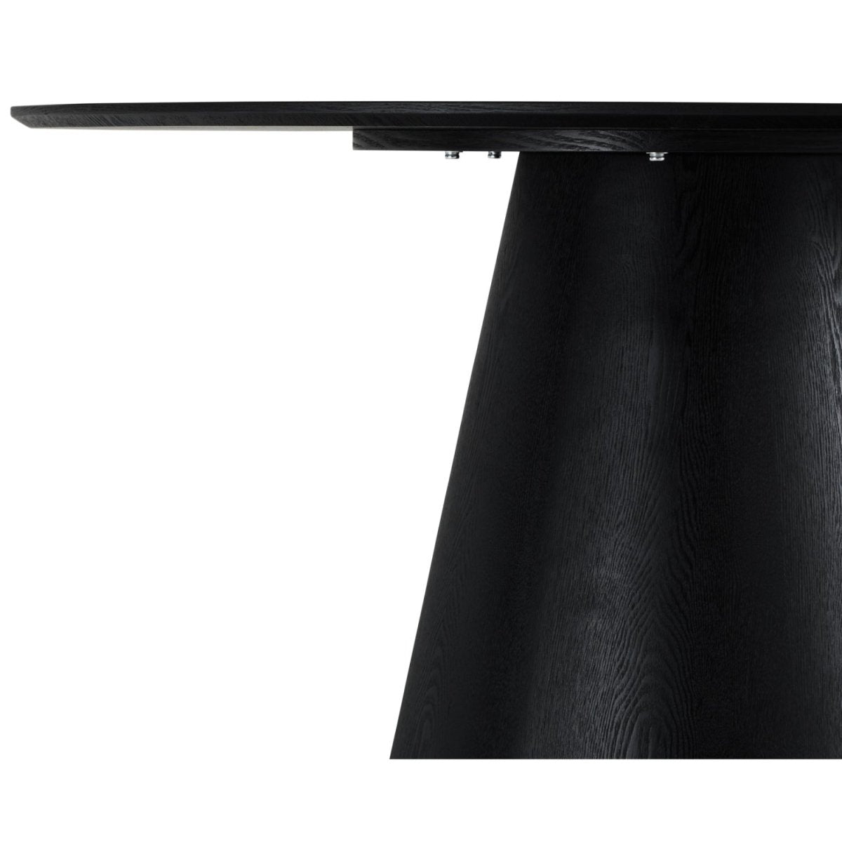 Essgruppe mit 4 Stühle und Esstisch - ø120 cm Schwarz - FURNHOUSE