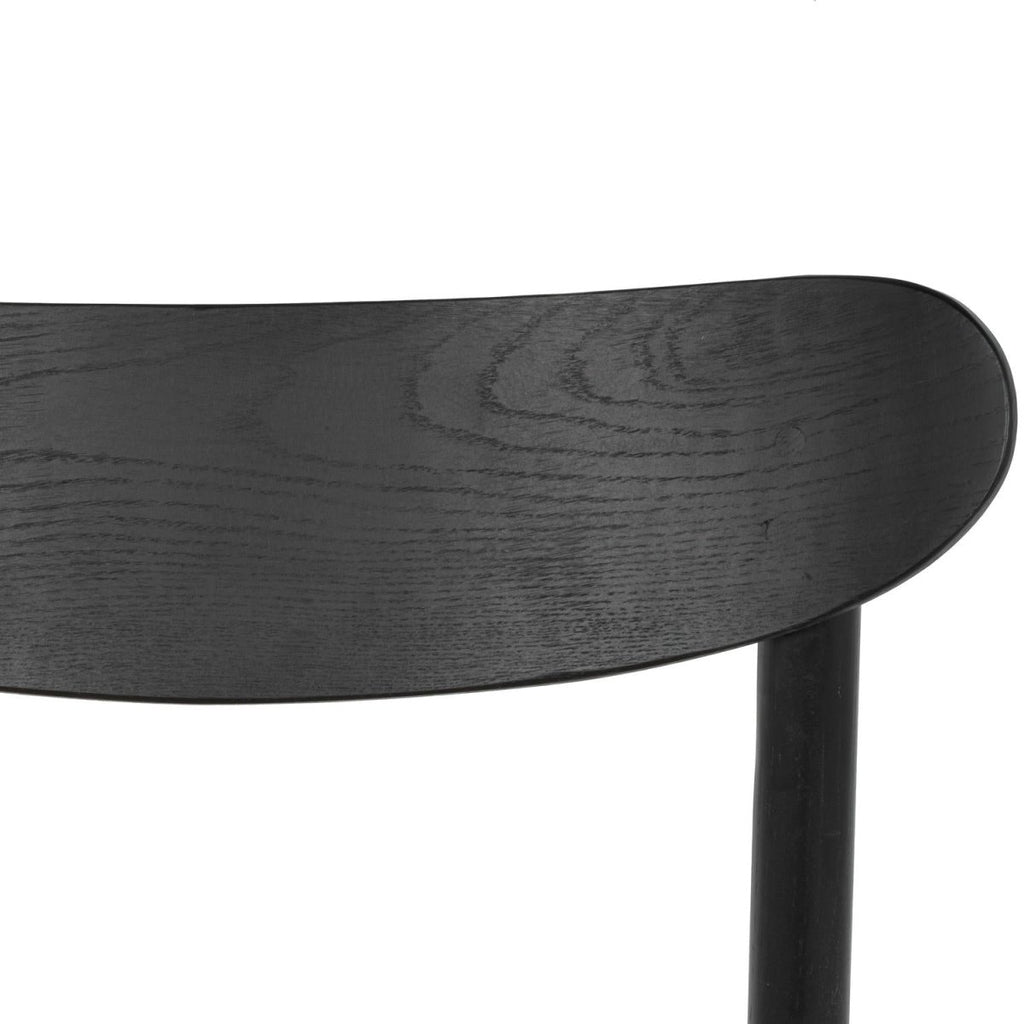 Essgruppe mit 4 Stühle und Esstisch - ø140 cm - Ausziehbar bis 240 cm Schwarz - FURNHOUSE