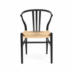 Essgruppe mit 4 Stühle und Esstisch - ø140 cm - Ausziehbar bis 240 cm Schwarz - FURNHOUSE