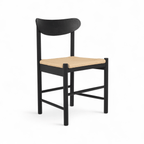 Essgruppe mit 4 Stühle und Esstisch - ø140 cm - Ausziehbar bis 240 cm Schwarz - FURNHOUSE