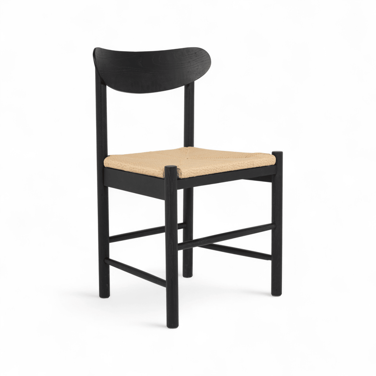 Essgruppe mit 4 Stühle und Esstisch - ø140 cm - Ausziehbar bis 240 cm Schwarz - FURNHOUSE