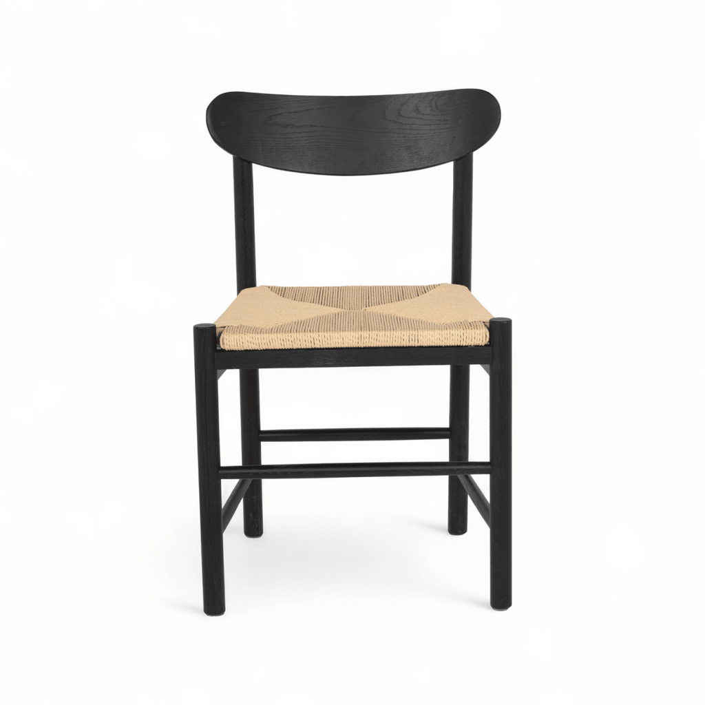 Essgruppe mit 4 Stühle und Esstisch - ø140 cm - Ausziehbar bis 240 cm Schwarz - FURNHOUSE