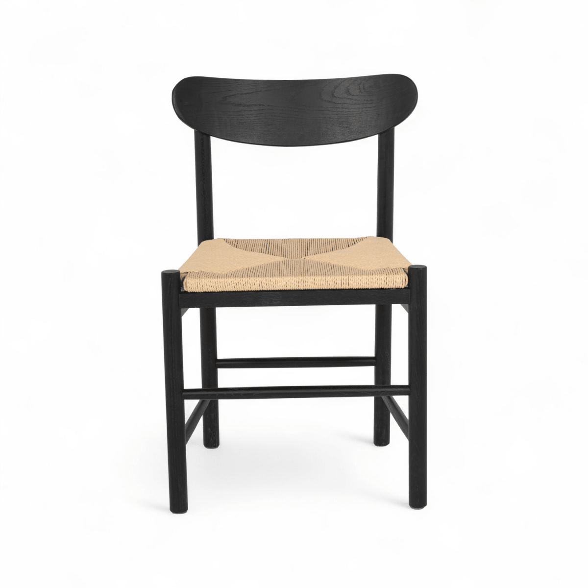 Essgruppe mit 4 Stühle und Esstisch - ø140 cm - Ausziehbar bis 240 cm Schwarz - FURNHOUSE