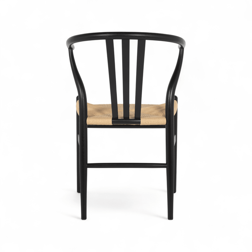 Essgruppe mit 4 Stühle und Esstisch - ø140 cm - Ausziehbar bis 240 cm Schwarz - FURNHOUSE