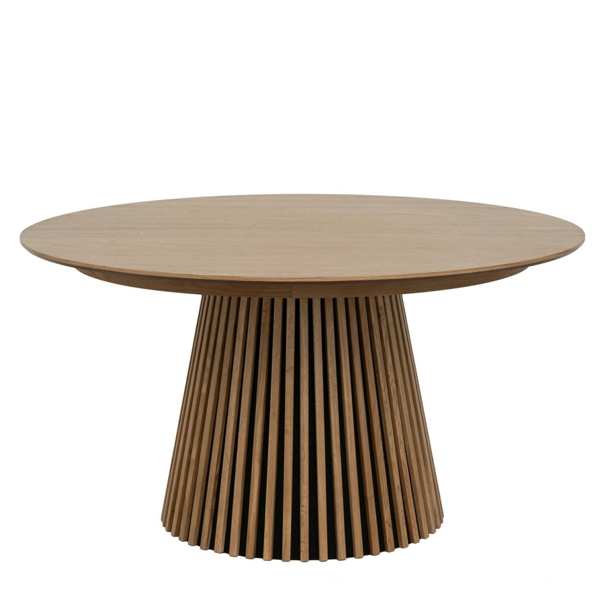 Essgruppe mit 4 Stühle und Esstisch - ø140 cm - Ausziehbar bis 240 cm Wildeiche - FURNHOUSE