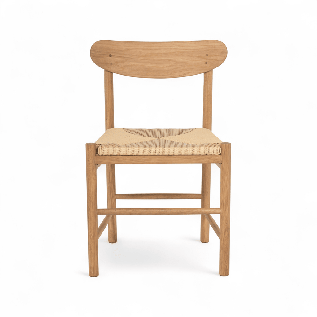 Essgruppe mit 6 Stühle und Esstisch - ø120 cm - Ausziehbar bis 220 cm Wildeiche - FURNHOUSE