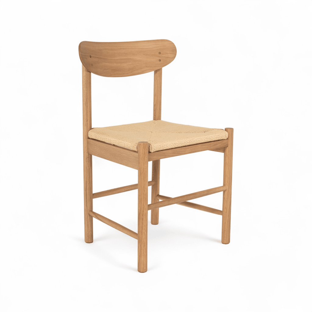 Essgruppe mit 6 Stühle und Esstisch - ø120 cm - Ausziehbar bis 220 cm Wildeiche - FURNHOUSE