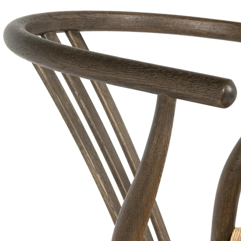 Essgruppe mit 6 Stühle und Esstisch - ø140 cm - Ausziehbar bis 240 cm Räuchereiche - FURNHOUSE