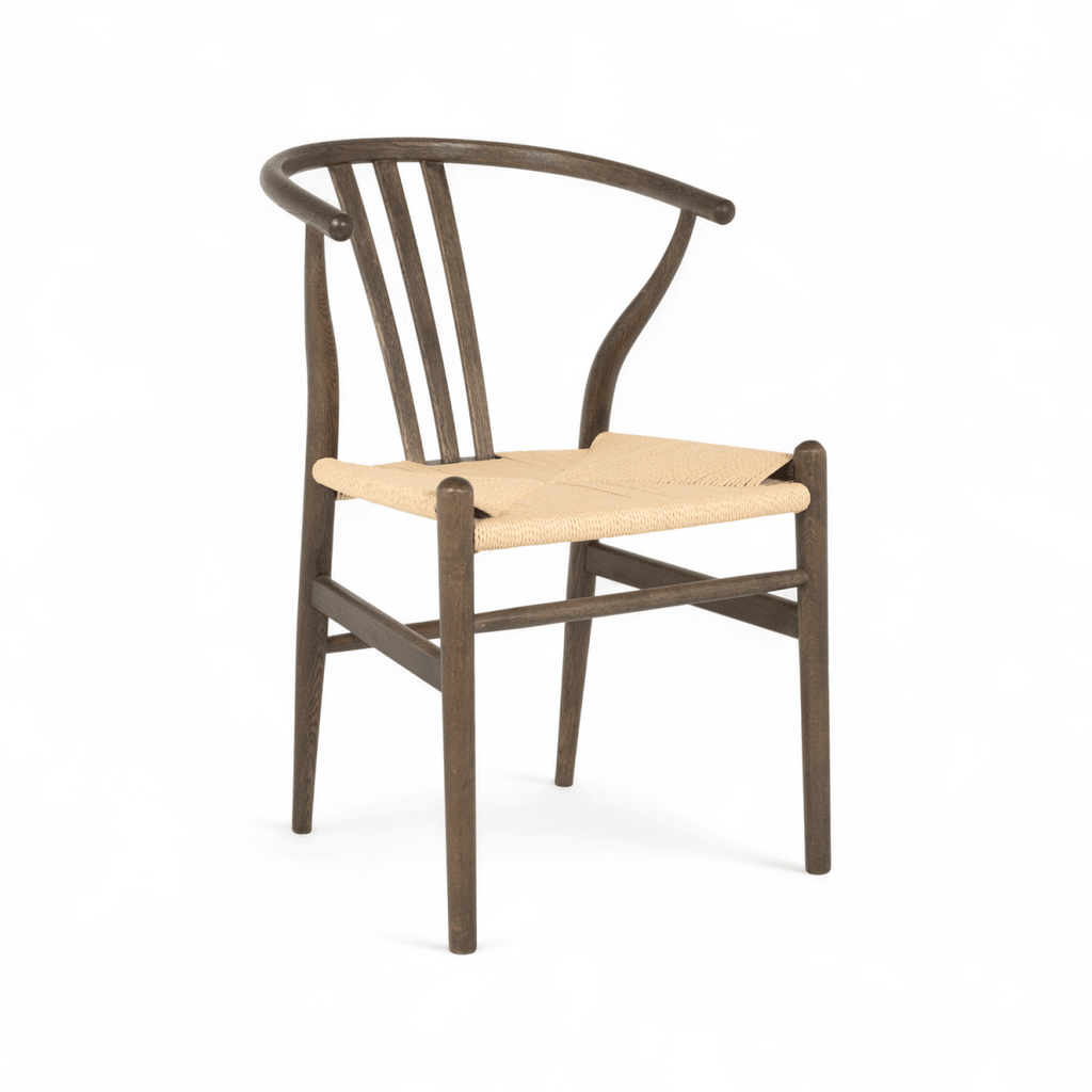 Essgruppe mit 6 Stühle und Esstisch - ø140 cm - Ausziehbar bis 240 cm Räuchereiche - FURNHOUSE