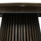 Essgruppe mit 6 Stühle und Esstisch - ø140 cm - Ausziehbar bis 240 cm Räuchereiche - FURNHOUSE