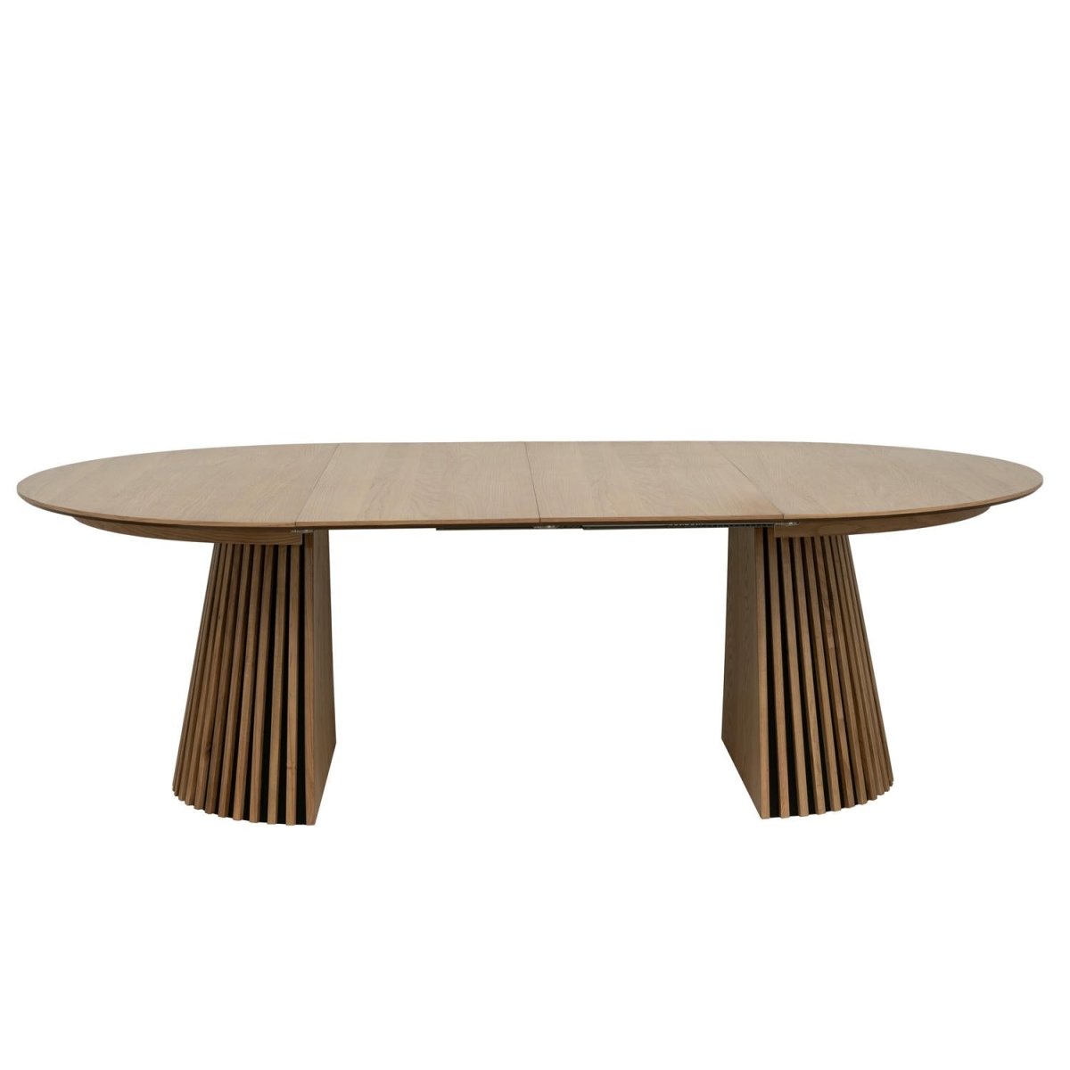 Essgruppe mit 6 Stühle und Esstisch - ø140 cm - Ausziehbar bis 240 cm Wildeiche - FURNHOUSE