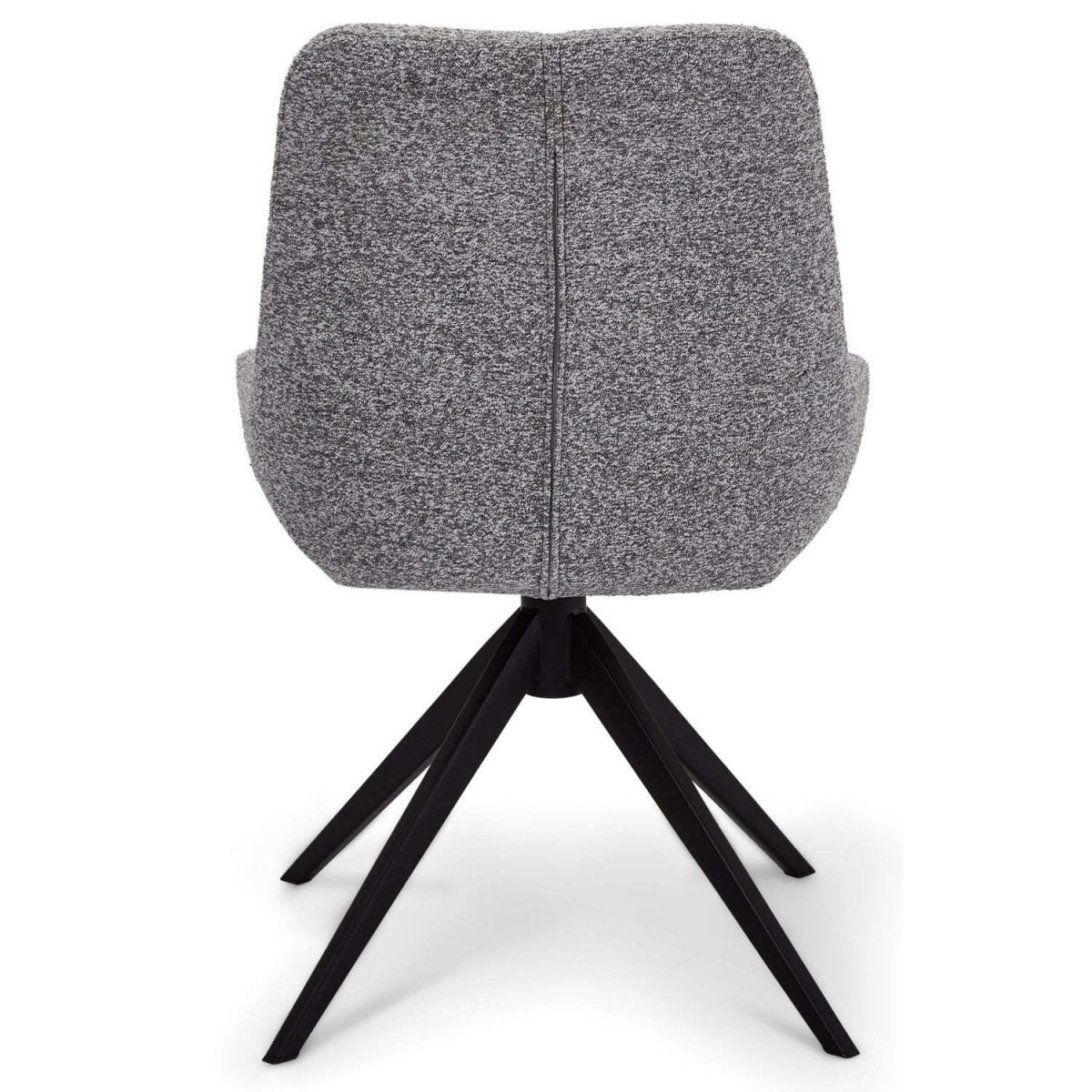 Helena Esszimmerstühle 2er Set - Drehbar, Bouclé-Stoff Grau - FURNHOUSE