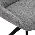 Helena Esszimmerstühle 2er Set - Drehbar, Bouclé-Stoff Grau - FURNHOUSE