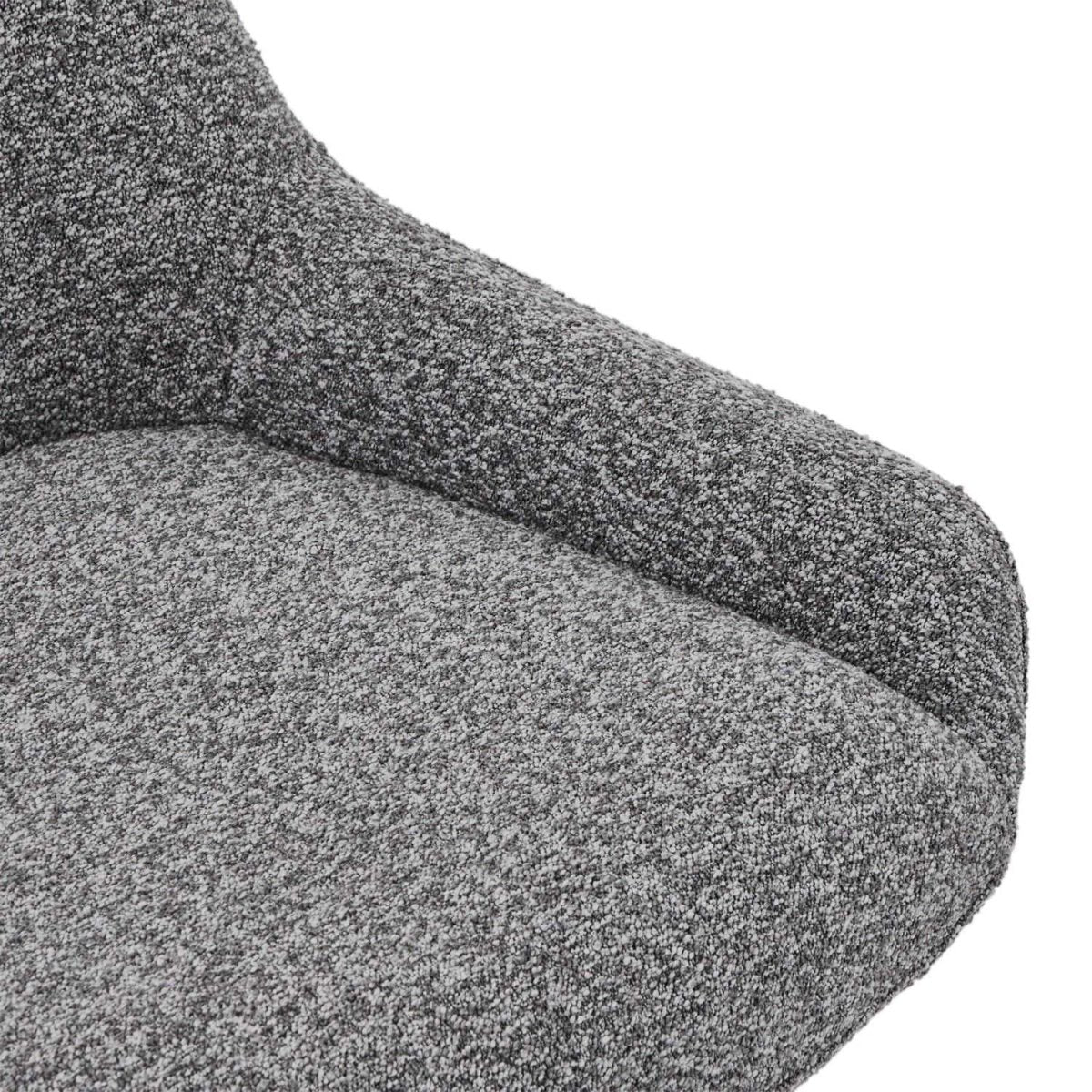 Helena Esszimmerstühle 2er Set - Drehbar, Bouclé-Stoff Grau - FURNHOUSE