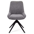 Helena Esszimmerstühle 2er Set - Drehbar, Bouclé-Stoff Grau - FURNHOUSE