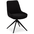 Helena Esszimmerstühle 2er Set - Drehbar, Bouclé-Stoff Schwarz - FURNHOUSE