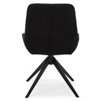 Helena Esszimmerstühle 2er Set - Drehbar, Bouclé-Stoff Schwarz - FURNHOUSE
